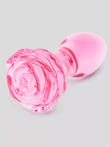 Lovehoney Full Bloom Glass Rose Butt Plug