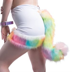 PrittenPaws Pastel Rainbow Furry Tail